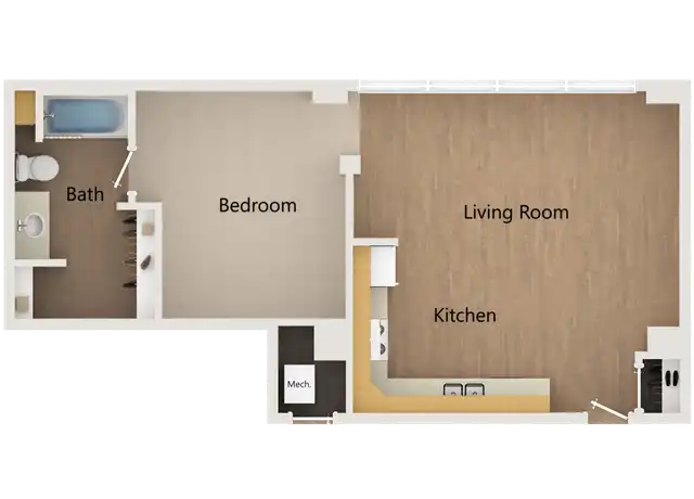 Property at 1004 Baltimore Ave Unit 613, Kansas City, MO, 64105, 1 bed, 1 bath, [object Object]