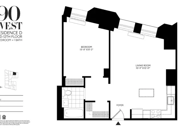 Property at 90 West St Unit 8-D, New York, NY, 10006, 1 bed, 1 bath, [object Object]