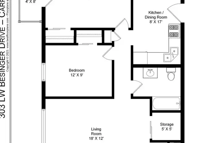 Property at 303 Lw Besinger Dr Unit 708-1D, Carpentersville, IL, 60110, 1 bed, 1 bath, [object Object]