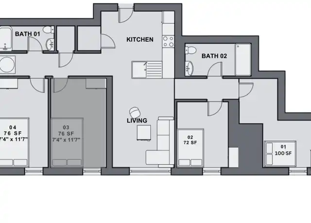 Property at 529 G St SE Unit 302-3 302, Washington, DC, 20003, 1 bed, 1 bath, [object Object]