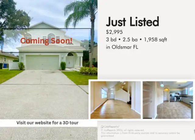 Property at 1647 Gray Bark Dr, Oldsmar, FL, 34677, 3 beds, 2.5 baths, [object Object]