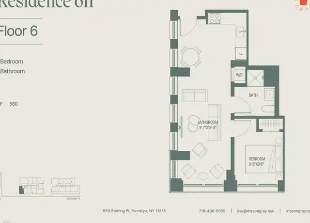 Property at 955 Sterling Pl Unit 611, Brooklyn, NY, 11213, 1 bed, 1 bath, [object Object]