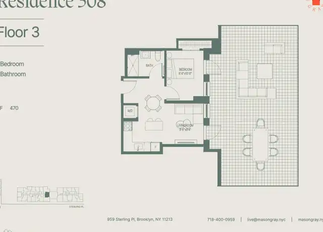 Property at 955 Sterling Pl Unit 308, Brooklyn, NY, 11213, 1 bed, 1 bath, [object Object]