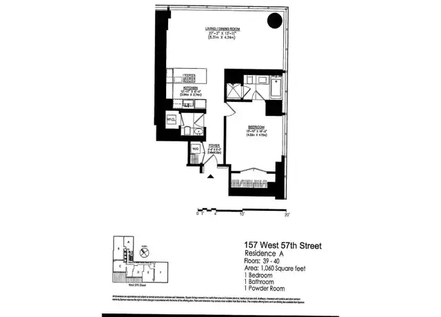 Property at 157 W 57th St Unit 40A, New York, NY, 10019, 1 bed, 1.5 baths, [object Object]