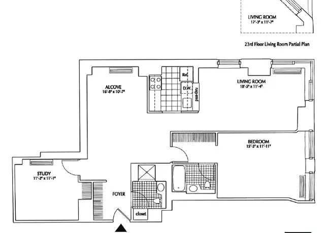 Property at 21 West St Unit 20A, New York, NY, 10004, 1 bed, 2 baths, [object Object]