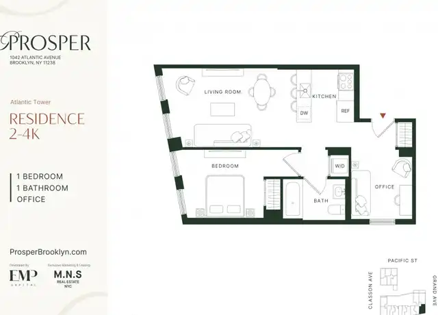 Property at 1042 Atlantic Ave Unit 2-K, Brooklyn, NY, 11238, 1 bed, 1 bath, [object Object]