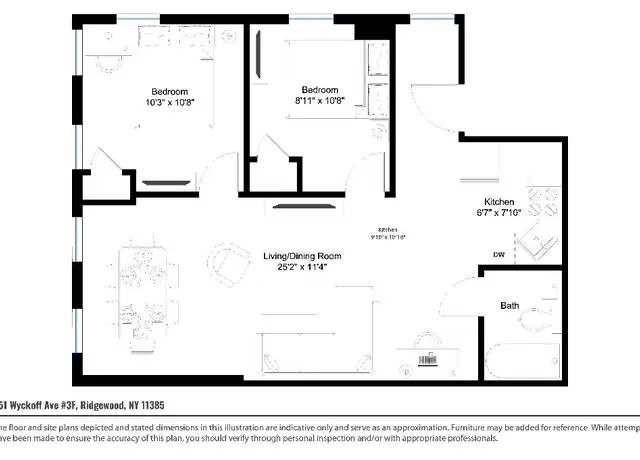 Property at 951 Wyckoff Ave Unit 3F, Ridgewood, NY, 11385, 3 beds, 1 bath, [object Object]