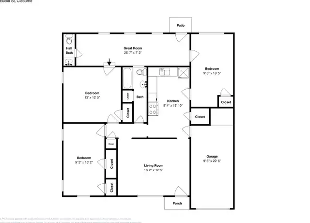 Property at 603 Euclid St, Cleburne, TX, 76033, 3 beds, 1.5 baths, [object Object]