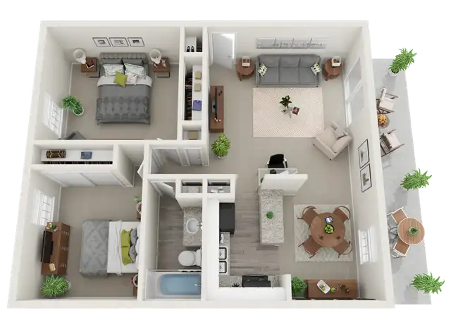 Property at 6010 W 25th St Unit 5708B, Indianapolis, IN, 46224, 2 beds, 1 bath, [object Object]