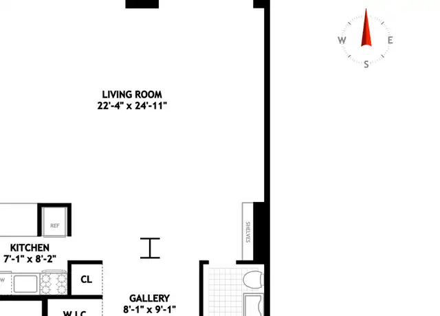Property at 470 W 24th St Unit 7H, New York, NY, 10011, 1 bed, 1 bath, [object Object]