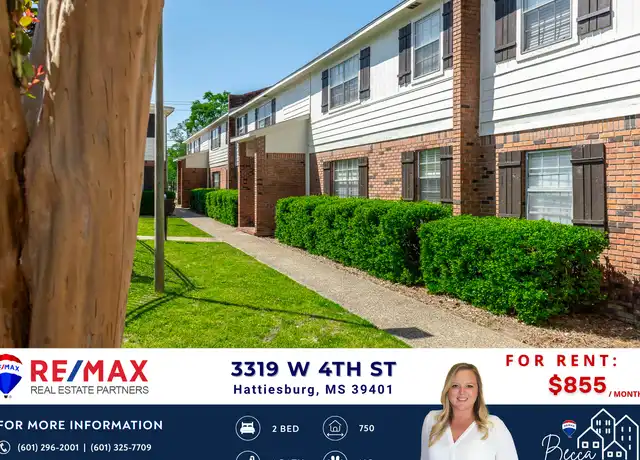 Property at 3319 W 4th St Unit 110, Hattiesburg, MS, 39401, 2 beds, 1 bath, [object Object]