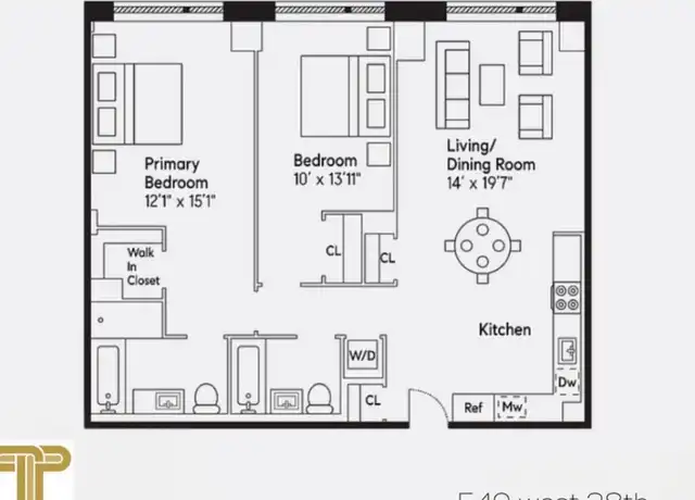 Property at 540 W 28th St Unit 3D, New York, NY, 10001, 2 beds, 2 baths, [object Object]