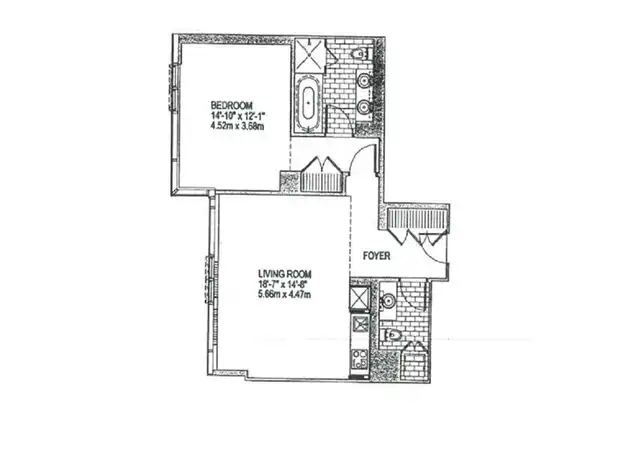 Property at 18 W 48th St Unit 17A, New York, NY, 10036, 1 bed, 1.5 baths, [object Object]