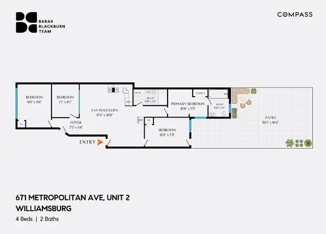 Property at 671 Metropolitan Ave, Brooklyn, NY, 11211, 4 beds, 2 baths, [object Object]