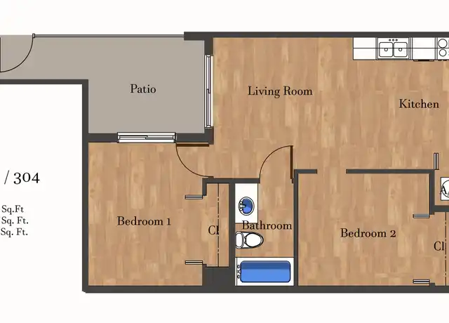 Property at 961 SW 7th St Unit 204, Miami, FL, 33130, 2 beds, 1 bath, [object Object]