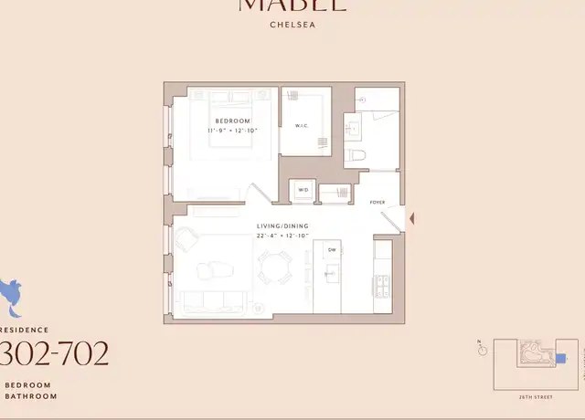 Property at 335 8th Ave Unit 502, New York, NY, 10001, 1 bed, 1 bath, [object Object]
