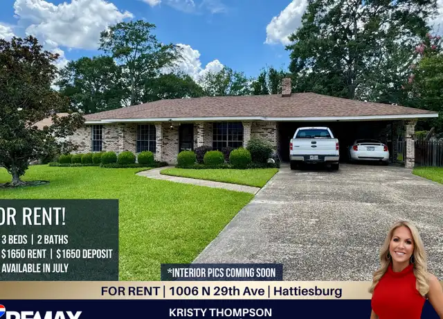 Property at 1006 N 29th Ave, Hattiesburg, MS, 39401, 3 beds, 2 baths, [object Object]