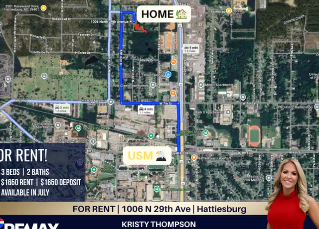 Property at 1006 N 29th Ave, Hattiesburg, MS, 39401, 3 beds, 2 baths, [object Object]