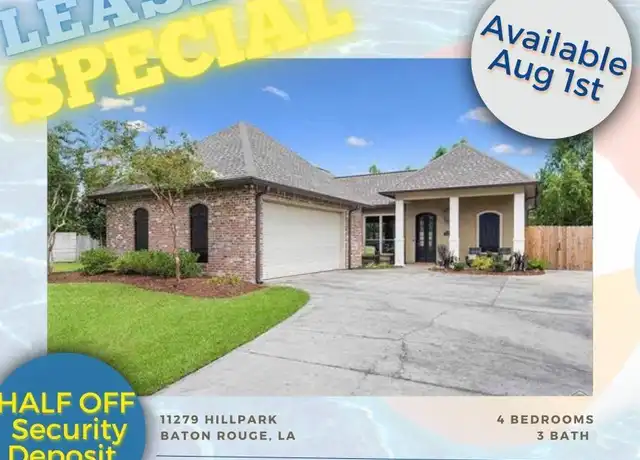 Property at 11279 Hillpark Ave, Baton Rouge, LA, 70810, 4 beds, 3 baths, [object Object]