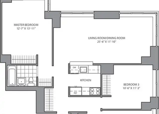 Property at 211 N End Ave Unit 12D, New York, NY, 10282, 3 beds, 1 bath, [object Object]