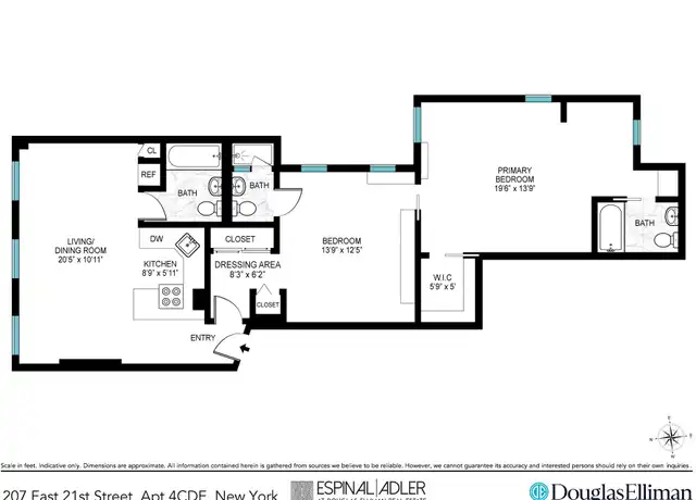 Property at 207 E 21st St Unit 4D, New York, NY, 10010, 2 beds, 3 baths, [object Object]