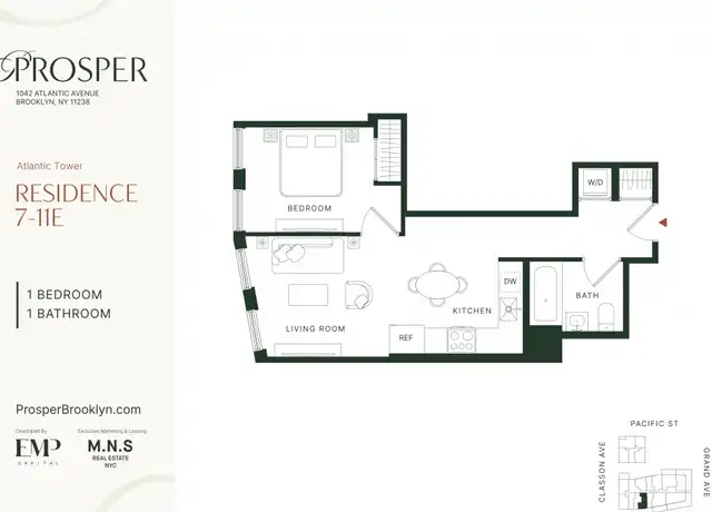 Property at 1042 Atlantic Ave Unit 7-E, Brooklyn, NY, 11238, 1 bed, 1 bath, [object Object]