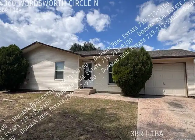 Property at 4360 Wordsworth Cir N, Colorado Springs, CO, 80916, 3 beds, 1 bath, [object Object]