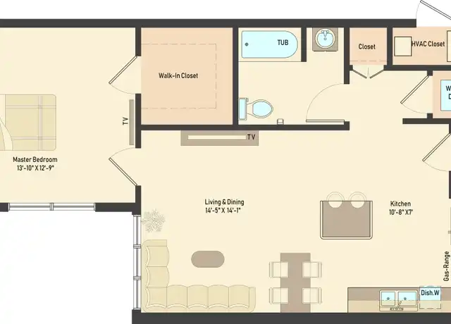 Property at 321 S Broad St Unit Residence 405, Elizabeth, NJ, 07202, 1 bed, 1 bath, [object Object]