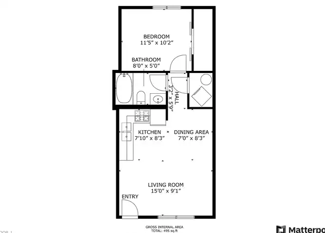Property at Melrose Place - 1501 15th Ave S, Birmingham, AL, 35205, 1 bed, 1 bath, [object Object]