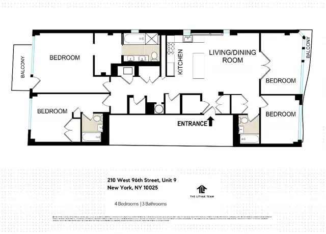 Property at 210 W 96th St Unit 9, New York, NY, 10025, 4 beds, 3 baths, [object Object]