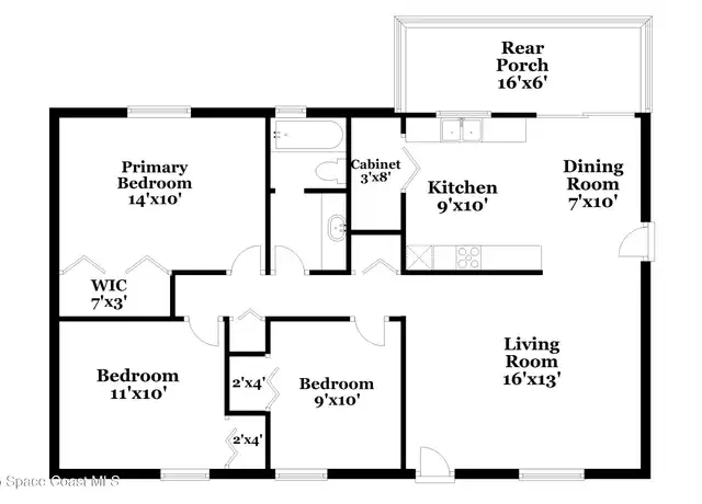 Property at 542 Ortega St SE, Palm Bay, FL, 32909, 3 beds, 2 baths, [object Object]