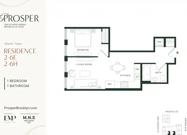 Property at 1042 Atlantic Ave Unit 5-E, Brooklyn, NY, 11238, 1 bed, 1 bath, [object Object]