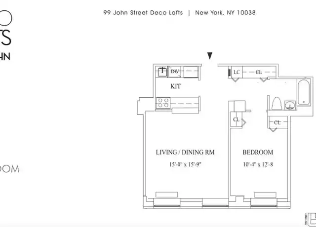 Property at 99 John St #1904, New York, NY, 10038, 1 bed, 1 bath, [object Object]