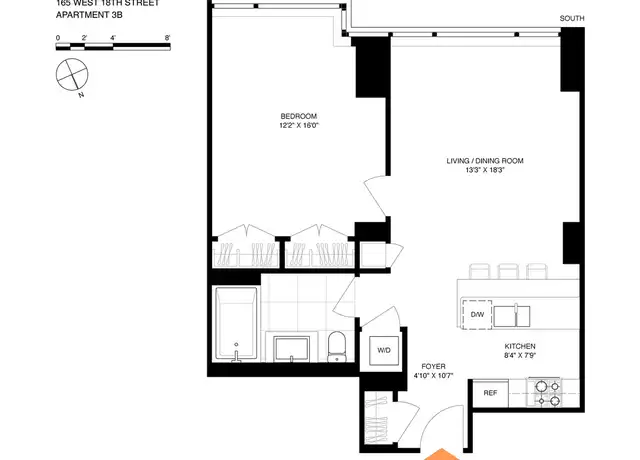 Property at 165 W 18th St Unit 3B, New York, NY, 10011, 1 bed, 1 bath, [object Object]