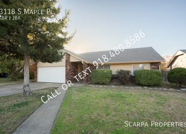 Property at 3118 S Maple Pl, Broken Arrow, OK, 74012, 4 beds, 2 baths, [object Object]