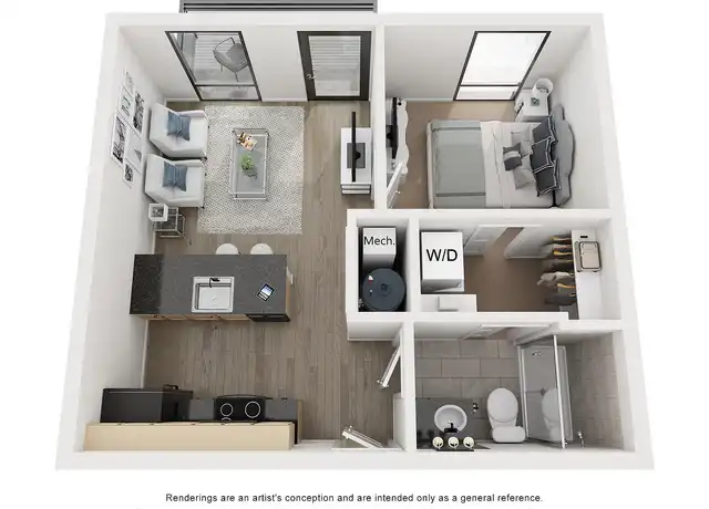 Property at The Deco - 1301 Mulberry St, Des Moines, IA, 50309, 2 beds, 1-2 bath, [object Object]