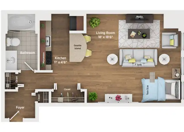 Property at 343 S Dearborn St Unit 1110, Chicago, IL, 60604, 0 beds, 1 bath, [object Object]