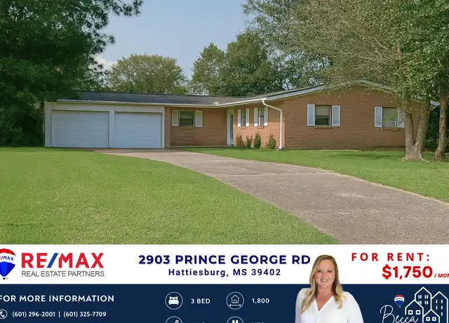 Property at 2903 Prince George Rd, Hattiesburg, MS, 39402, 3 beds, 1.5 baths, [object Object]