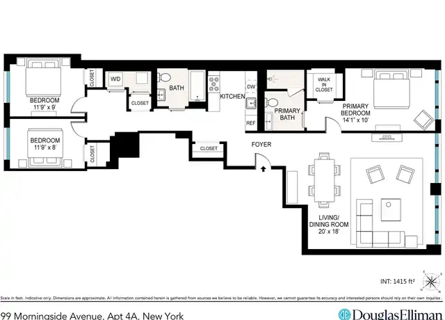 Property at 371 W 123rd St Unit 4A, New York, NY, 10027, 3 beds, 2 baths, [object Object]
