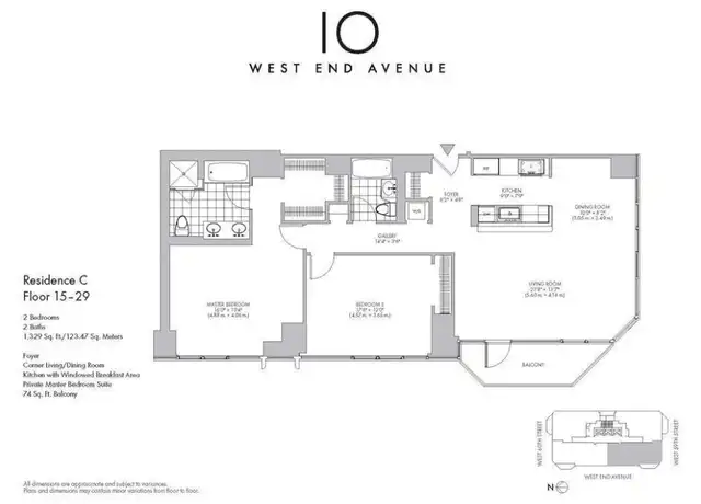 Property at 10 W End Ave Unit 24C, New York, NY, 10023, 2 beds, 2 baths, [object Object]