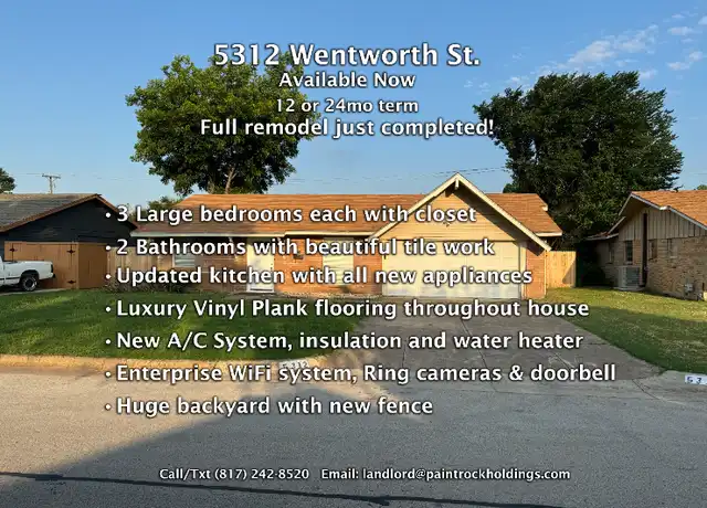 Property at 5312 Wentworth St, Fort Worth, TX, 76132, 3 beds, 2 baths, [object Object]