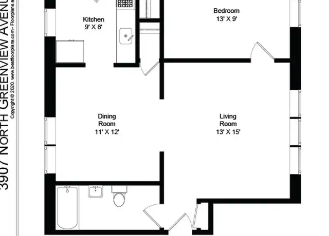 Property at 3907 N Greenview Ave Unit 3, Chicago, IL, 60613, 1 bed, 1 bath, [object Object]