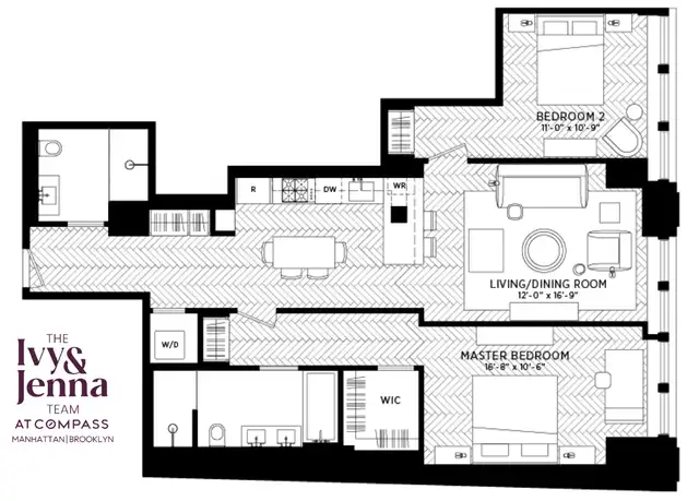 Property at 101 Wall St Unit 10C, New York, NY, 10005, 2 beds, 2 baths, [object Object]