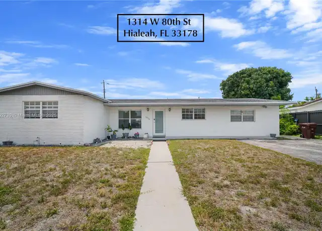 Property at 1314 W 80th St, Hialeah, FL, 33014, 3 beds, 2 baths, [object Object]