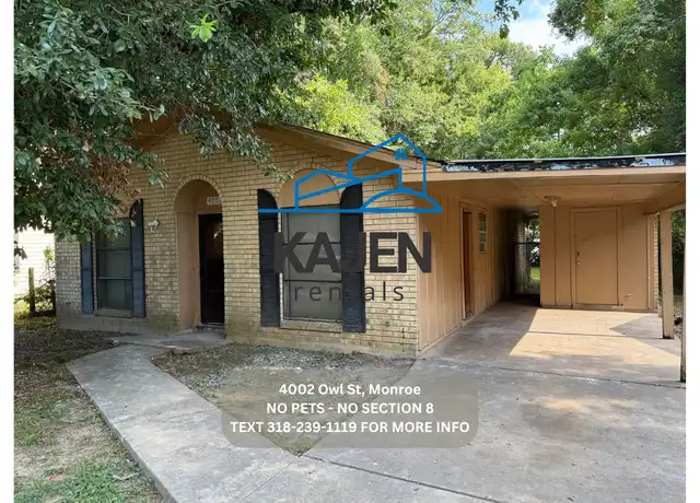 Property at 4002 Owl St, Monroe, LA, 71203, 3 beds, 1 bath, [object Object]