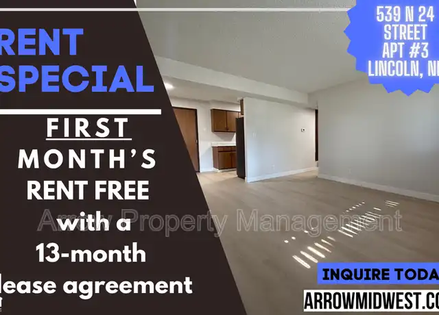 Property at 539 N 24th St Unit 3, Lincoln, NE, 68503, 2 beds, 1 bath, [object Object]