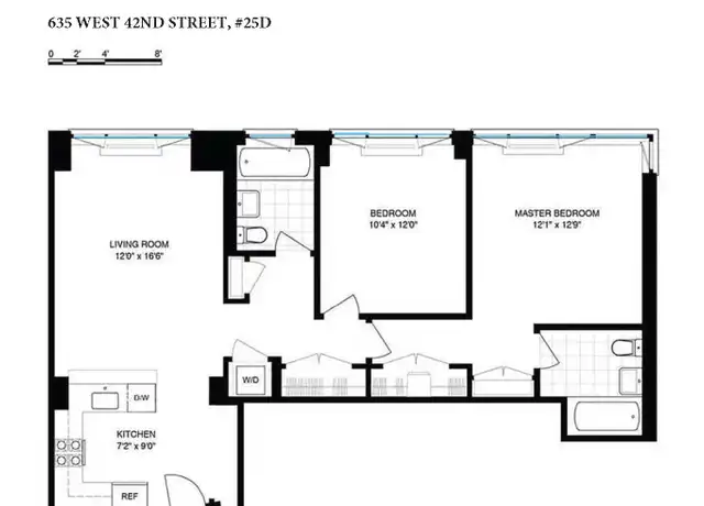 Property at 635 W 42nd St Unit 25D, New York, NY, 10036, 2 beds, 2 baths, [object Object]