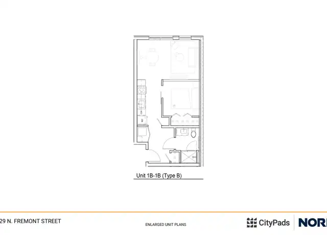 Property at 1529 N Fremont St Unit 202, Chicago, IL, 60642, 1 bed, 1 bath, [object Object]
