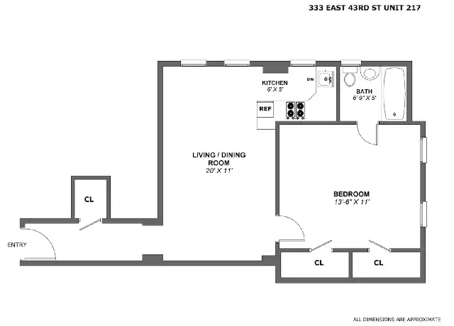 Property at 333 E 43rd St #917, New York, NY, 10017, 1 bed, 1 bath, [object Object]