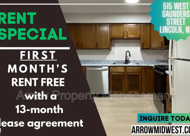 Property at 515 W Saunders Ave Unit 4, Lincoln, NE, 68521, 1 bed, 1 bath, [object Object]